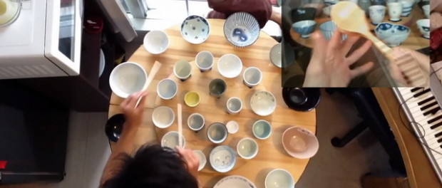 Японские музыканты сыграли Турецкий марш на чашах и ложках