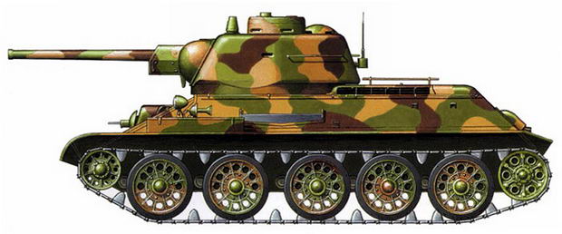 Камуфляж танка Т-34 образца 1942-1943 годов Камуфляж танка Т-34 образца 1942-1943 годов